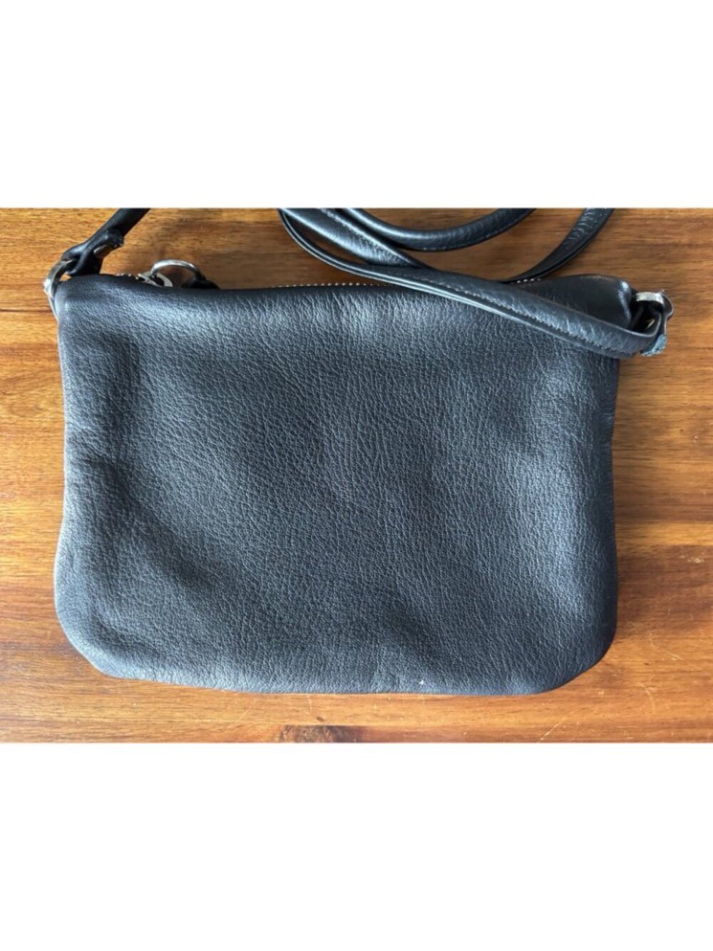 Rough And Tumble Small Black Crossbody Purse Leather Bag - Picture 4 of 11